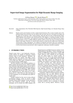 Supervised Image Segmentation for High Dynamic Range Imaging