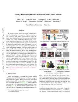 Privacy-Preserving Visual Localization with Event Cameras