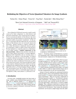 Rethinking the Objectives of Vector-Quantized Tokenizers for Image
  Synthesis
