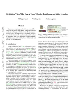 Rethinking Video ViTs: Sparse Video Tubes for Joint Image and Video
  Learning