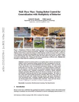Walk These Ways: Tuning Robot Control for Generalization with
  Multiplicity of Behavior