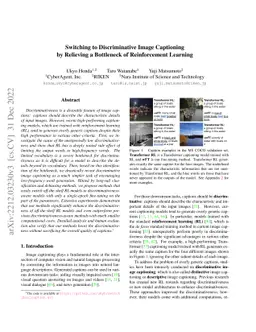 Switching to Discriminative Image Captioning by Relieving a Bottleneck
  of Reinforcement Learning