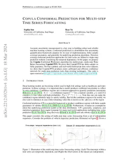 Copula Conformal Prediction for Multi-step Time Series Forecasting