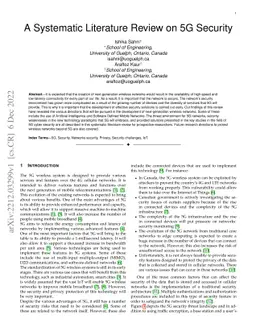 A Systematic Literature Review on 5G Security