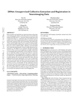 ERNet: Unsupervised Collective Extraction and Registration in
  Neuroimaging Data