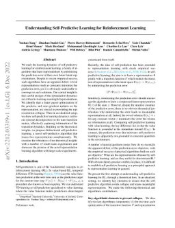 Understanding Self-Predictive Learning for Reinforcement Learning