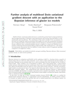 Further analysis of multilevel Stein variational gradient descent with
  an application to the Bayesian inference of glacier ice models