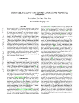 Improve Bilingual TTS Using Dynamic Language and Phonology Embedding