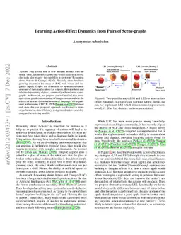 Learning Action-Effect Dynamics from Pairs of Scene-graphs