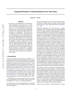Sequential Predictive Conformal Inference for Time Series