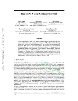 Tree DNN: A Deep Container Network