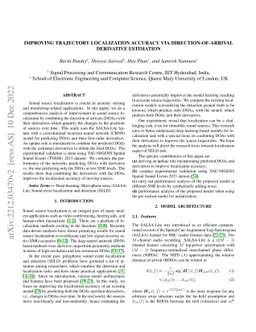 Improving trajectory localization accuracy via direction-of-arrival
  derivative estimation