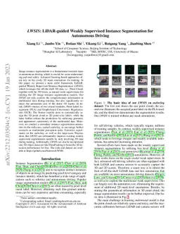 LWSIS: LiDAR-guided Weakly Supervised Instance Segmentation for
  Autonomous Driving
