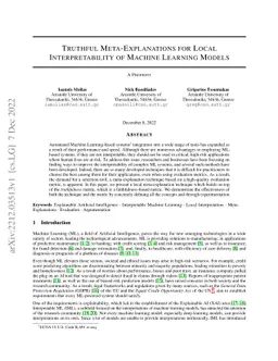 Truthful Meta-Explanations for Local Interpretability of Machine
  Learning Models