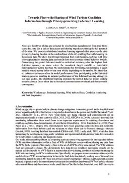 Towards Fleet-wide Sharing of Wind Turbine Condition Information through
  Privacy-preserving Federated Learning