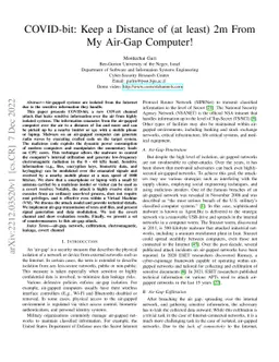 COVID-bit: Keep a Distance of (at least) 2m From My Air-Gap Computer!