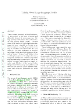 Talking About Large Language Models