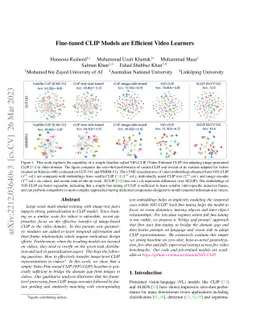 Fine-tuned CLIP Models are Efficient Video Learners