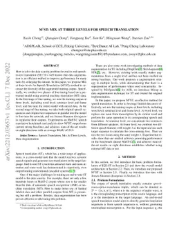 M3ST: Mix at Three Levels for Speech Translation
