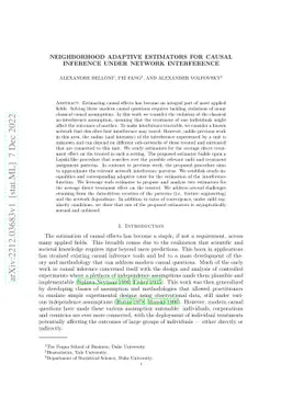 Neighborhood Adaptive Estimators for Causal Inference under Network Interference