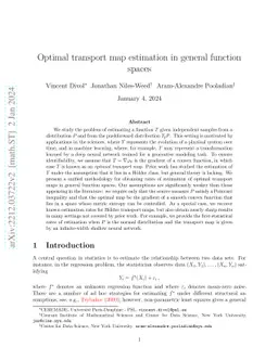 Optimal transport map estimation in general function spaces