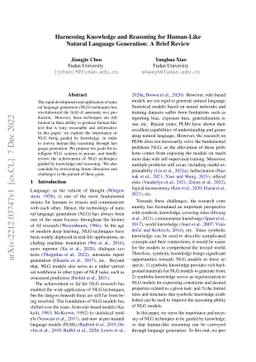 Harnessing Knowledge and Reasoning for Human-Like Natural Language
  Generation: A Brief Review