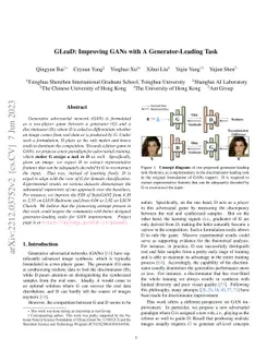 GLeaD: Improving GANs with A Generator-Leading Task