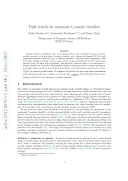 Tight bounds for maximum $\ell_1$-margin classifiers