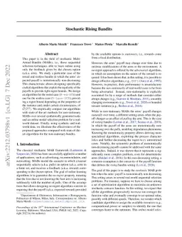 Stochastic Rising Bandits