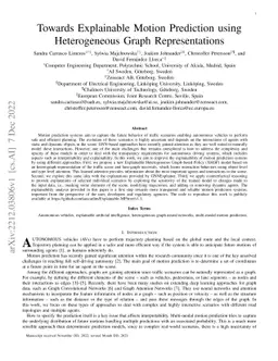 Towards Explainable Motion Prediction using Heterogeneous Graph
  Representations