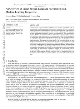 An Overview of Indian Spoken Language Recognition from Machine Learning
  Perspective