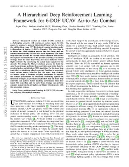 A Hierarchical Deep Reinforcement Learning Framework for 6-DOF UCAV
  Air-to-Air Combat