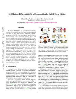 NeRFEditor: Differentiable Style Decomposition for Full 3D Scene Editing