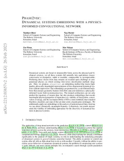 Phase2vec: Dynamical systems embedding with a physics-informed
  convolutional network