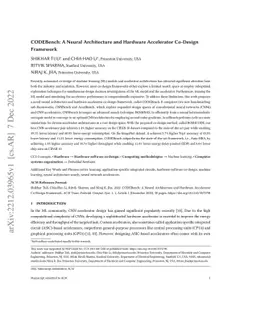 CODEBench: A Neural Architecture and Hardware Accelerator Co-Design
  Framework