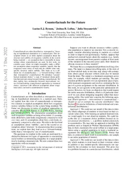 Counterfactuals for the Future