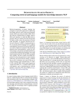 Demonstrate-Search-Predict: Composing retrieval and language models for
  knowledge-intensive NLP
