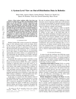 A System-Level View on Out-of-Distribution Data in Robotics