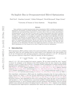 On Implicit Bias in Overparameterized Bilevel Optimization