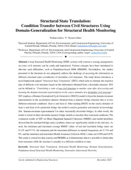 Structural State Translation: Condition Transfer between Civil
  Structures Using Domain-Generalization for Structural Health Monitoring