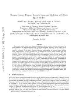 Hungry Hungry Hippos: Towards Language Modeling with State Space Models