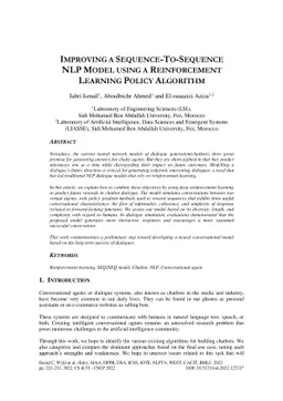 Improving a sequence-to-sequence nlp model using a reinforcement
  learning policy algorithm