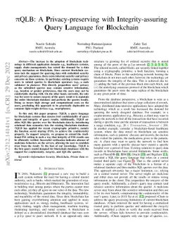 $π$QLB: A Privacy-preserving with Integrity-assuring Query Language
  for Blockchain