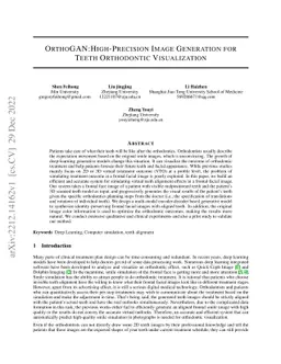 OrthoGAN:High-Precision Image Generation for Teeth Orthodontic Visualization