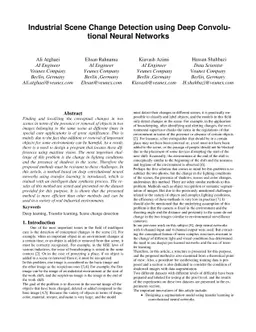 Industrial Scene Change Detection using Deep Convolutional Neural
  Networks