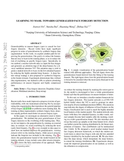 Learning to mask: Towards generalized face forgery detection
