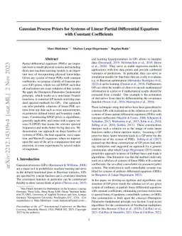 Gaussian Process Priors for Systems of Linear Partial Differential
  Equations with Constant Coefficients