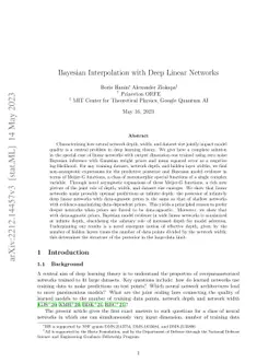 Bayesian Interpolation with Deep Linear Networks