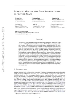 Learning Multimodal Data Augmentation in Feature Space