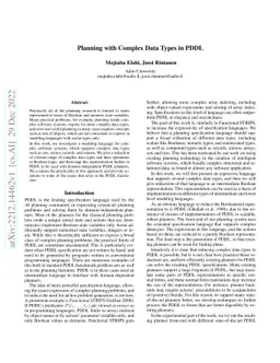 Planning with Complex Data Types in PDDL